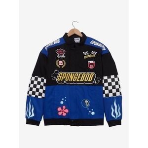 Boxlunch SpongeBob Boating School Racing Jacket Size 2X Full Zip Outerwear NWT